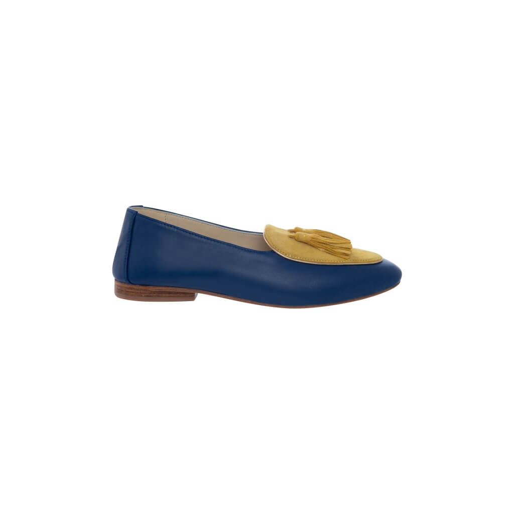 Ladies Leather Shoes-Blue