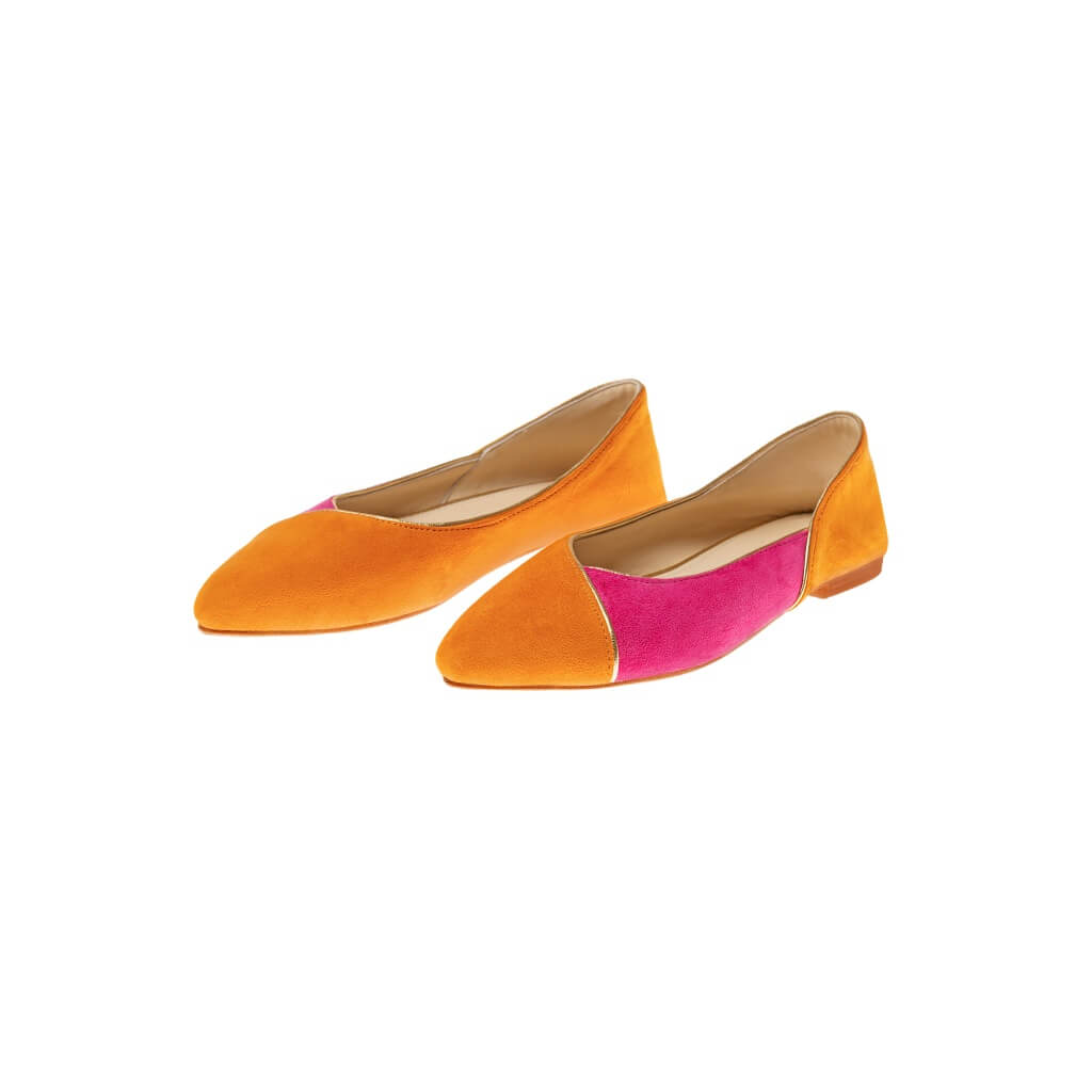 Audrey in Orange Peel and Fuchsia